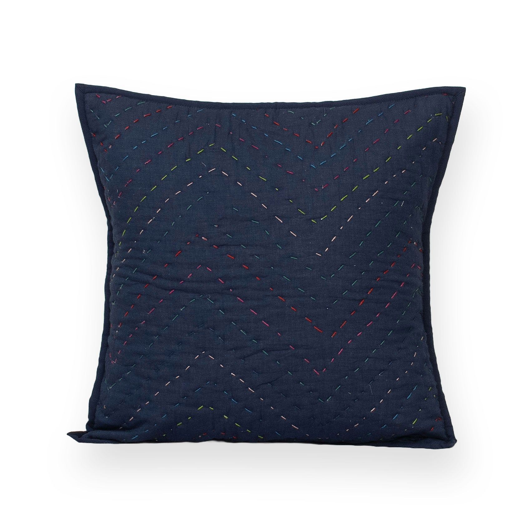 Blue Handmade Cotton Kantha Cushion Covers